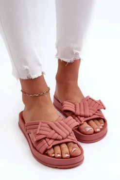 Pachnące Klapki Damskie Na Płaskiej Podeszwie ZAXY LL285097 Brudny Róż