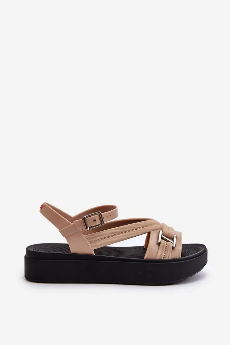 Pachnące Sandały Damskie Na Platformie ZAXY LL285063 Beżowe