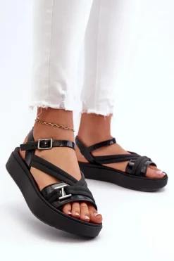 Pachnące Sandały Damskie Na Platformie ZAXY LL285064 Czarne