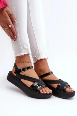 Pachnące Sandały Damskie Na Platformie ZAXY LL285064 Czarne