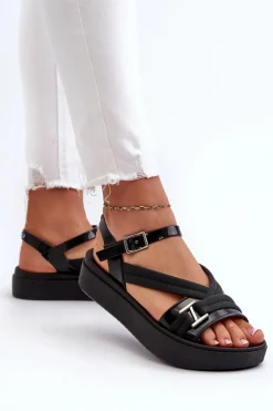 Pachnące Sandały Damskie Na Platformie ZAXY LL285064 Czarne