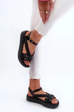 Pachnące Sandały Damskie Na Platformie ZAXY LL285064 Czarne