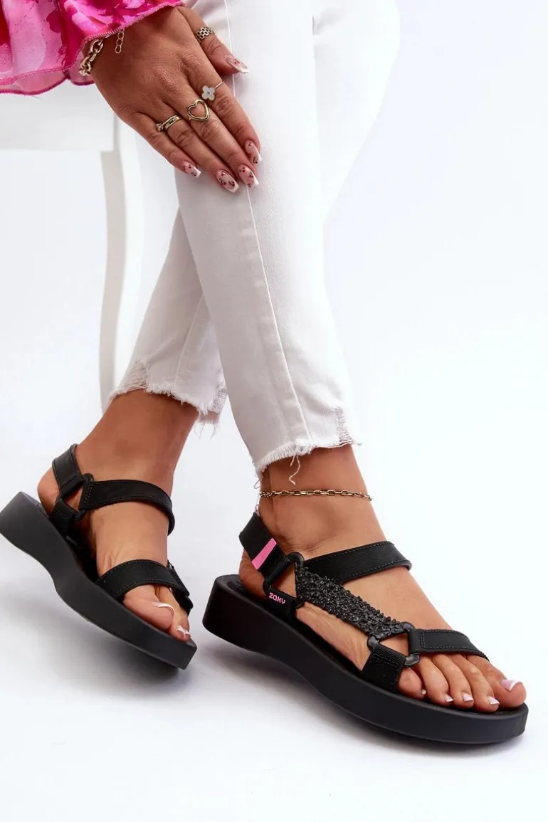Pachnące Sandały Na Rzep ZAXY LL285062 Czarne