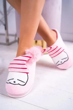 Papcie damskie Domowe Jasno Różowe Mashimaro