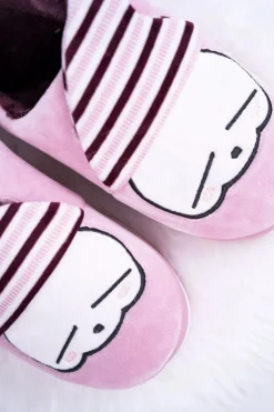 Papcie damskie Domowe Różowe Wrzosowe Mashimaro