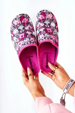 Papcie Klapki Befado Jednorożce 155D201 Różowe