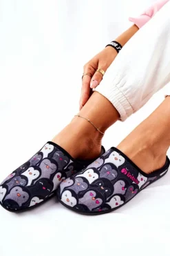 Papcie Klapki Befado Pingwinki 155D202 Czarne