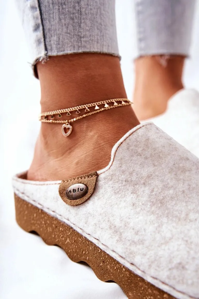 Papcie Klapki Profilaktyczne Inblu DK06 002 Beżowe