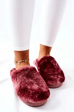 Papcie Ocieplane Futrzane Różowe Mecy