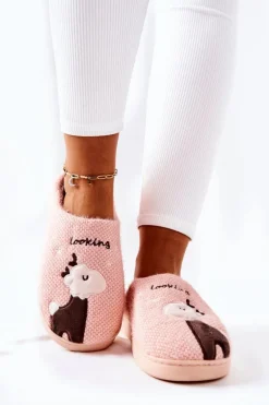 Papcie Ocieplane Renifer Jasnoróżowe Jilly