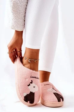 Papcie Ocieplane Renifer Jasnoróżowe Jilly