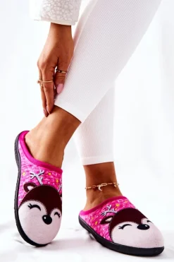 Papcie Ocieplane Renifer Różowe Taffy