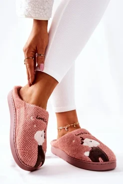 Papcie Ocieplane Renifer Ciemnoróżowe Jilly