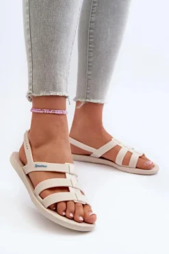 Płaskie Sandały Damskie 83516 Ipanema Style Sandal Fem Beżowe