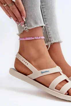 Płaskie Sandały Damskie 83516 Ipanema Style Sandal Fem Beżowe