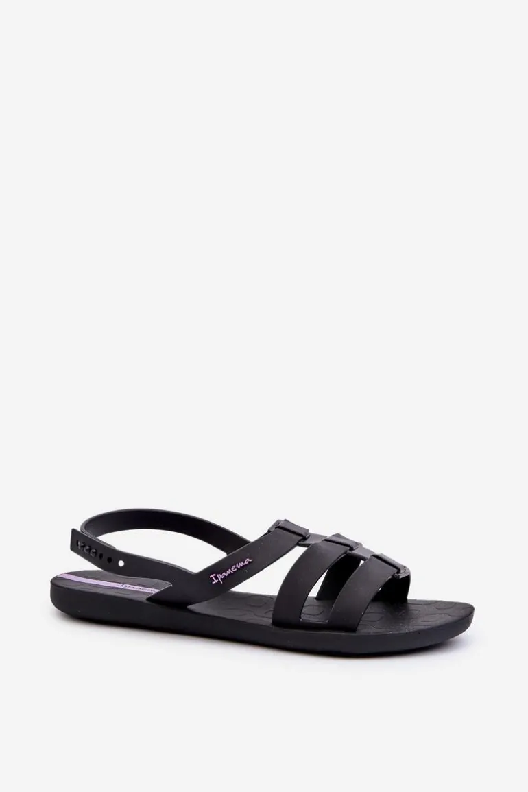 Płaskie Sandały Damskie 83516 Ipanema Style Sandal Fem Czarne
