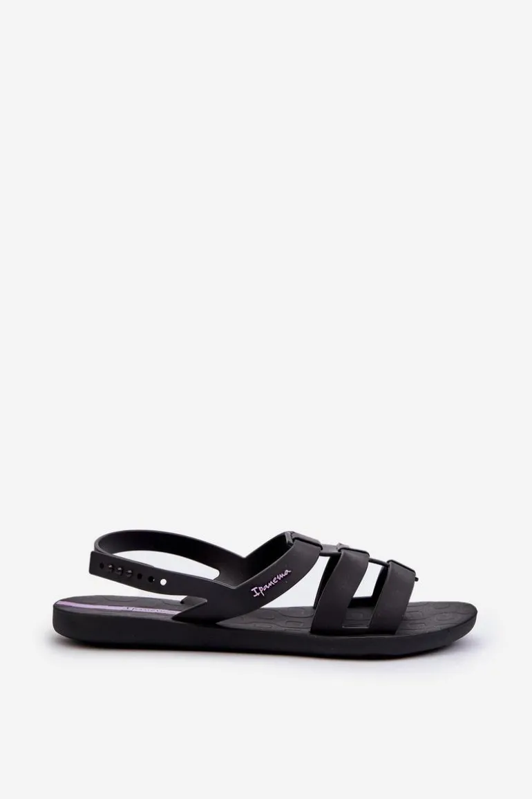 Płaskie Sandały Damskie 83516 Ipanema Style Sandal Fem Czarne