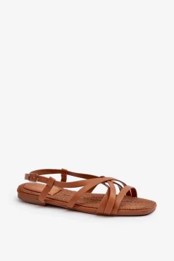 Płaskie Sandały Damskie Big Star NN274013 Camel