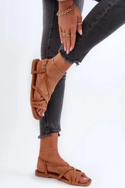 Płaskie Sandały Damskie Big Star NN274013 Camel