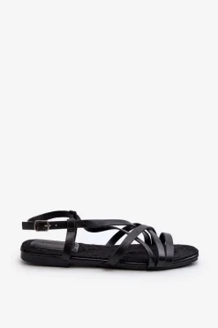 Płaskie Sandały Damskie Big Star NN274011 Czarne