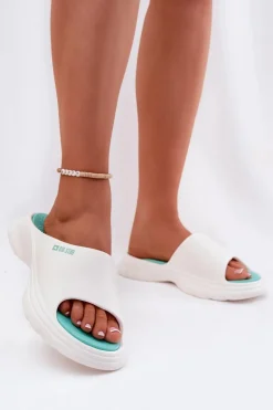 Piankowe Klapki Damskie Big Star RR274A586 Białe