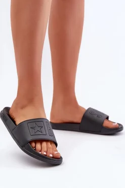 Piankowe Klapki Damskie Big Star OO274040 Czarne