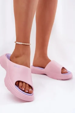 Piankowe Klapki Damskie Big Star RR274A587 Różowe