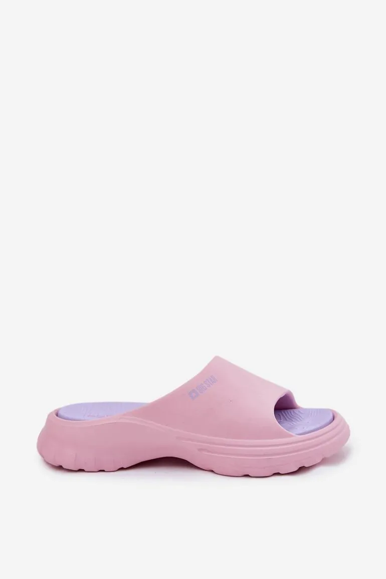 Piankowe Klapki Damskie Big Star RR274A587 Różowe