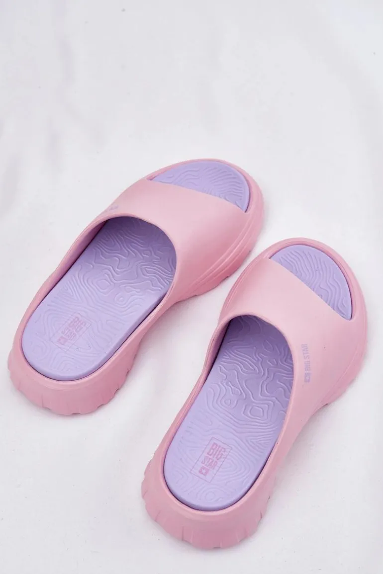 Piankowe Klapki Damskie Big Star RR274A587 Różowe