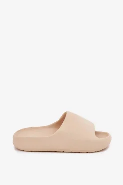 Piankowe Klapki Damskie Beżowe Rivasol