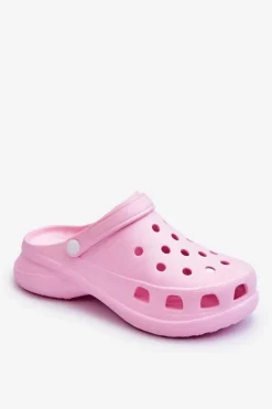 Piankowe Klapki Kroksy Na Masywnej Podeszwie Różowe Katniss