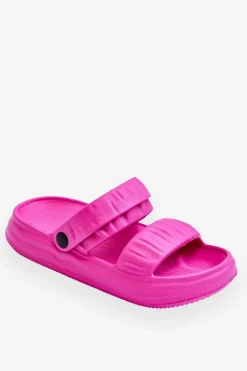 Piankowe Klapki Sandałki Fuksja Lirell