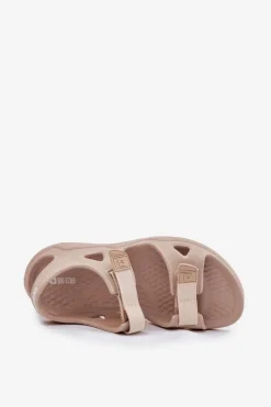 Piankowe Sandały Damskie Na Platformie Big Star RR274A515 Beżowe