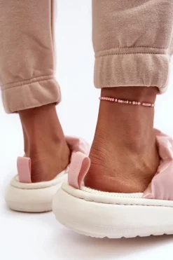 Połyskujące Kapcie Damskie Różowe Big Star MM274129