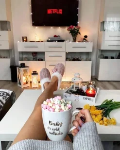 Różowe Damskie Papcie Domowe Klapki Z Futerkiem Dezi