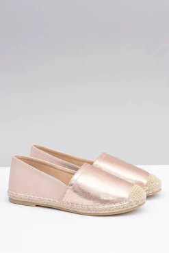 Różowe Damskie Wsuwane Espadryle Paoli