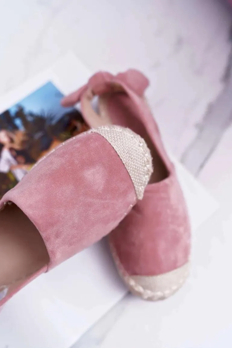 Różowe Espadryle Damskie Tenisówki Moriente