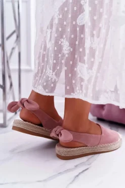 Różowe Espadryle Damskie Tenisówki Moriente