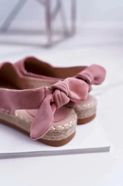 Różowe Espadryle Damskie Tenisówki Moriente