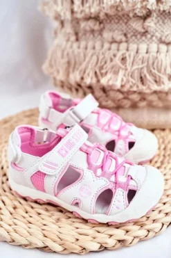 Sandałki Dziecięce Big Star Na Rzepy Białe FF374207