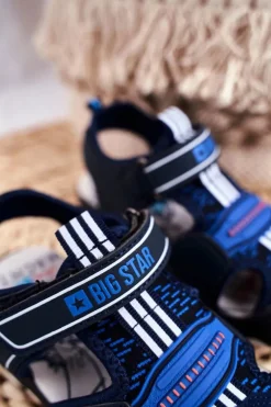 Sandałki Dziecięce Big Star Na Rzepy Granatowe FF374211