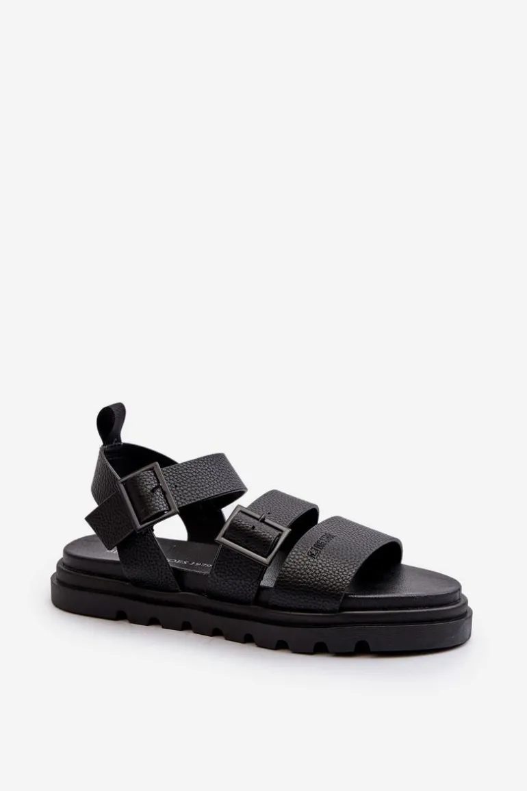 Sandały Damskie Eko Skórzane Big Star NN274065 Czarne