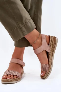 Sandały Damskie Na Koturnie Inblu RV000014 Różowe