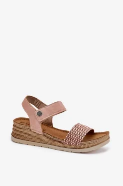 Sandały Damskie Na Koturnie Inblu RV000014 Różowe