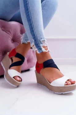 Sandały Damskie Na Koturnie Big Star Wsuwane DD276034