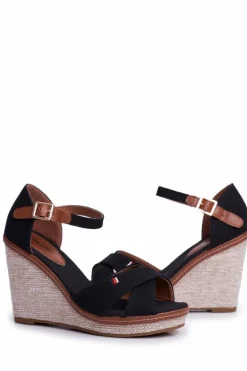 Sandały Damskie Na Koturnie Czarne LaMane