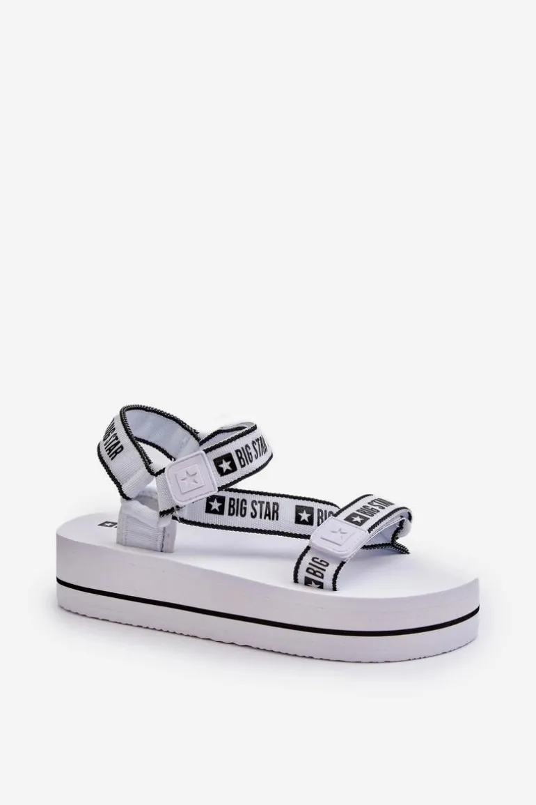 Sandały Damskie Na Platformie Big Star NN274A526 Białe