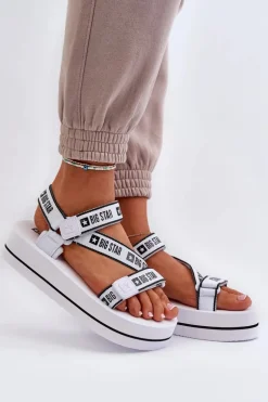 Sandały Damskie Na Platformie Big Star NN274A526 Białe