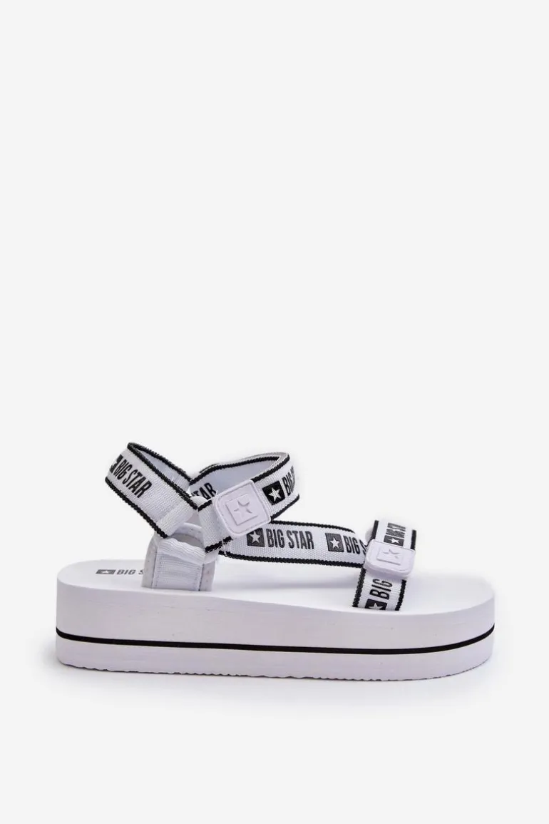 Sandały Damskie Na Platformie Big Star NN274A526 Białe