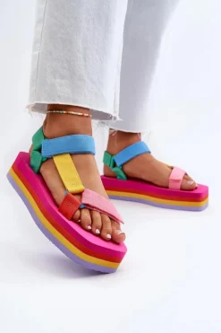 Sandały Damskie Na Platformie Multikolor Edireda